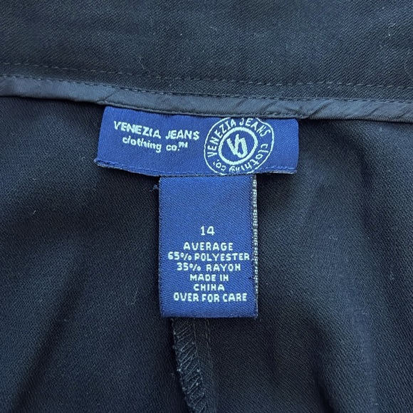 Lane Bryant Venezia Black Pleated Trouser Pants High waisted pockets Sz 14 - Picture 6 of 7